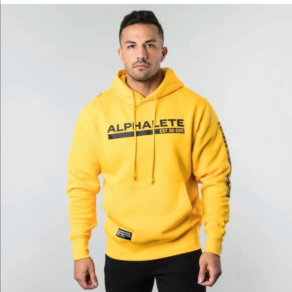 Alphalete tactical hoodie yellow medium